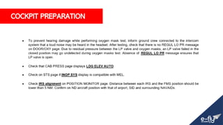 COCKPIT PREPARATION
 