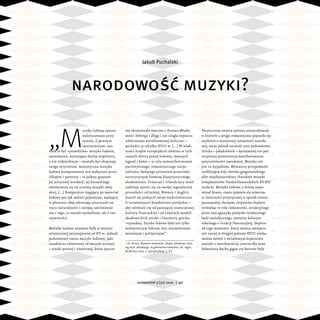 Jakub Puchalski




              narodowość muzyki?


„M
                       uzykę ludową zawsze     nie skosztowała o...
