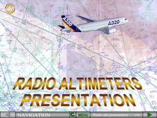 RADIO ALTIMETERS PRESENTATION MENU 