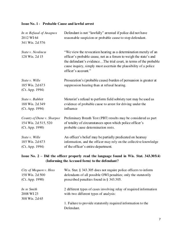 Wisconsin S Refusal Law