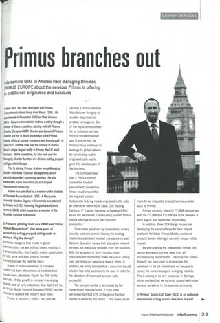 Primus branches out -  June 2004