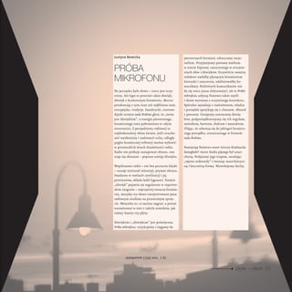 Justyna Nowicka                               pierwotnych brzmień, odrzucamy racjo-
                                      ...