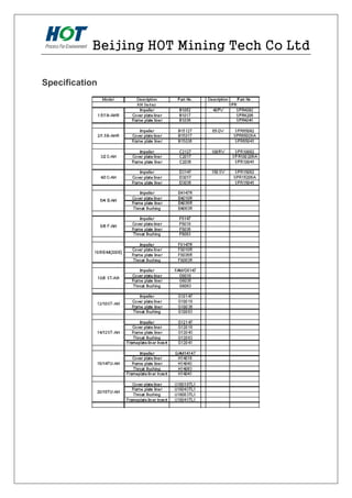 Beijing HOT Mining Tech Co Ltd
Specification
 