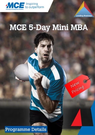 MCE 5-Day Mini MBA
Programme Details
 
