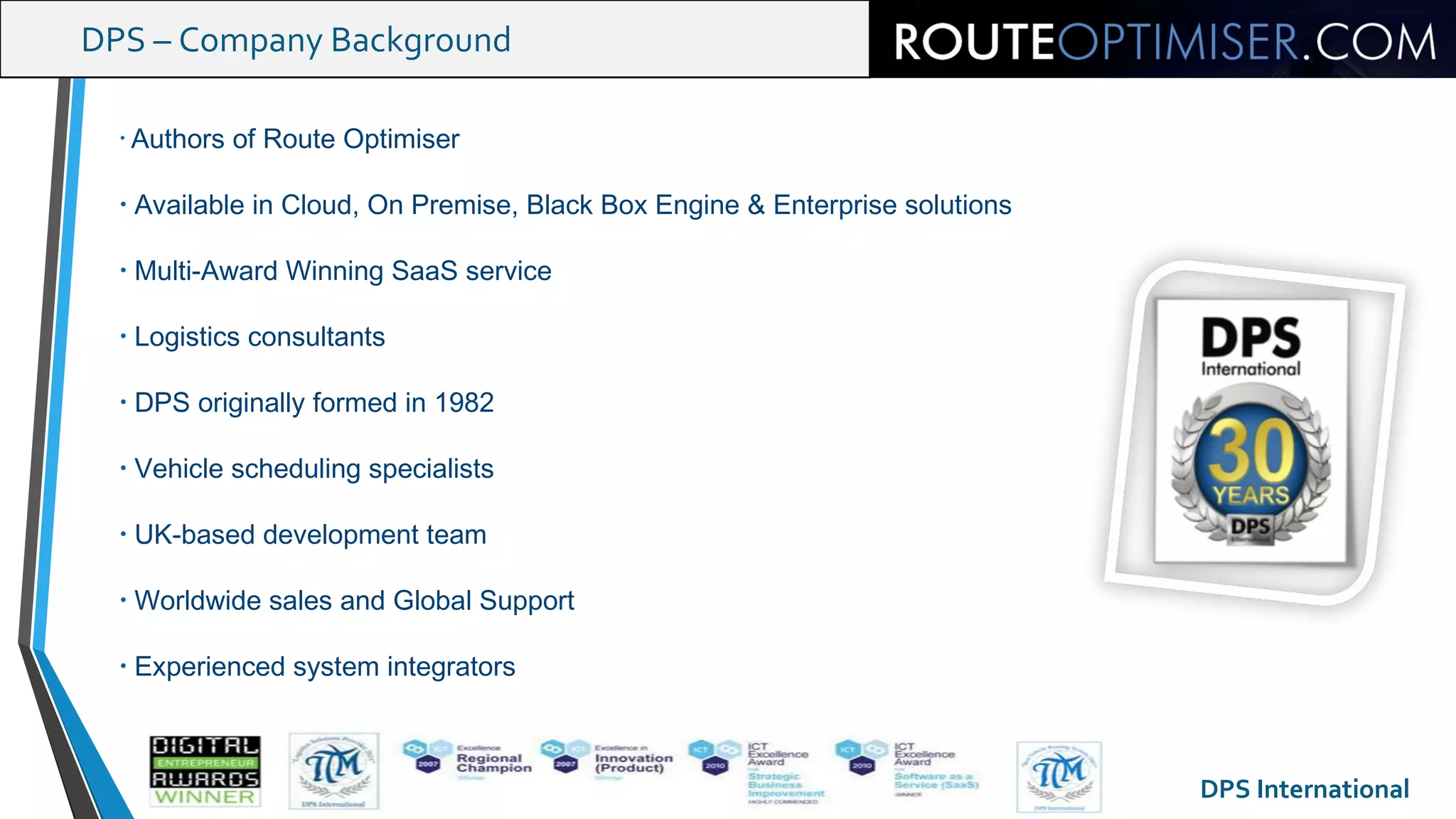 DPS RouteOptimiser PPT