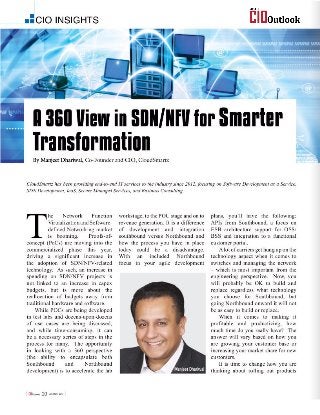 A 360 View in SDN/NFV for Smarter Transformation - APAC CIO OUTLOOK - December 2015