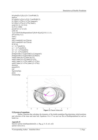 Simulation of Double Pendulum | PDF