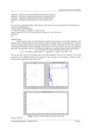 Simulation of Double Pendulum | PDF