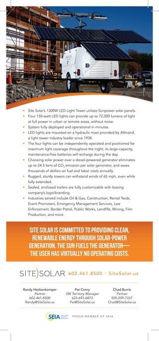 Sunpower Led Site Solar 1300W | PDF