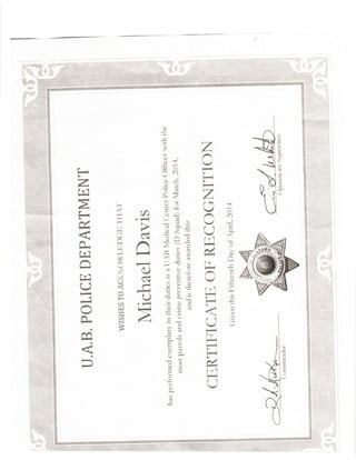 certificate of recognition