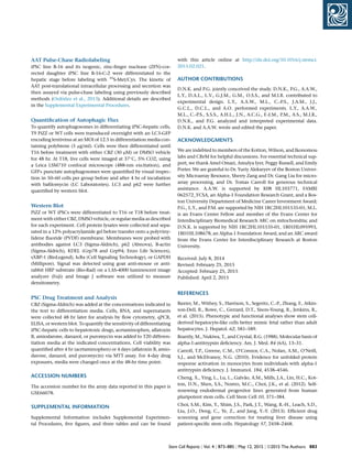 AAT Pulse-Chase Radiolabeling
iPSC line B-16 and its isogenic, zinc-ﬁnger nuclease (ZFN)-cor-
rected daughter iPSC line B-16-C-2 were differentiated to the
hepatic stage before labeling with 35
S-Met/Cys. The kinetic of
AAT post-translational intracellular processing and secretion was
then assayed via pulse-chase labeling using previously described
methods (Ordo´n˜ez et al., 2013). Additional details are described
in the Supplemental Experimental Procedures.
Quantiﬁcation of Autophagic Flux
To quantify autophagosomes in differentiating iPSC-hepatic cells,
T9 PiZZ or WT cells were transduced overnight with an LC3-GFP
encoding lentivirus at an MOI of 12.5 in differentiation media con-
taining polybrene (5 mg/ml). Cells were then differentiated until
T16 before treatment with either CBZ (30 mM) or DMSO vehicle
for 48 hr. At T18, live cells were imaged at 37
C, 5% CO2, using
a Leica LSM710 confocal microscope (488-nm excitation), and
GFP+ punctate autophagosomes were quantiﬁed by visual inspec-
tion in 50–60 cells per group before and after 4 hr of incubation
with baﬁlomycin (LC Laboratories). LC3 and p62 were further
quantiﬁed by western blot.
Western Blot
PiZZ or WT iPSCs were differentiated to T16 or T18 before treat-
ment with either CBZ, DMSO vehicle, or regular media as described
for each experiment. Cell protein lysates were collected and sepa-
rated in a 12% polyacrylamide gel before transfer onto a polyviny-
lidene ﬂuoride (PVDF) membrane. Membranes were probed with
antibodies against LC3 (Sigma-Aldrich), p62 (Abnova), B-actin
(Sigma-Aldrich), KDEL (Grp78 and Grp94; Enzo Life Sciences),
sXBP-1 (BioLegend), IkBa (Cell Signaling Technology), or GAPDH
(Millipore). Signal was detected using goat anti-mouse or anti-
rabbit HRP substrate (Bio-Rad) on a LAS-4000 luminescent image
analyzer (Fuji) and Image J software was utilized to measure
densitometry.
PSC Drug Treatment and Analysis
CBZ (Sigma-Aldrich) was added at the concentrations indicated in
the text to differentiation media. Cells, RNA, and supernatants
were collected 48 hr later for analysis by ﬂow cytometry, qPCR,
ELISA, or western blot. To quantify the sensitivity of differentiating
iPSC-hepatic cells to hepatotoxic drugs, acetaminophen, aﬂatoxin
B, amiodarone, danazol, or puromycin was added to T20 differen-
tiation media at the indicated concentrations. Cell viability was
quantiﬁed after 4 hr (acetaminophen) or 4 days (aﬂatoxin B, amio-
darone, danazol, and puromycin) via MTT assay. For 4-day drug
exposures, media were changed once at the 48-hr time point.
ACCESSION NUMBERS
The accession number for the array data reported in this paper is
GSE66078.
SUPPLEMENTAL INFORMATION
Supplemental Information includes Supplemental Experimen-
tal Procedures, ﬁve ﬁgures, and three tables and can be found
with this article online at http://dx.doi.org/10.1016/j.stemcr.
2015.02.021.
AUTHOR CONTRIBUTIONS
D.N.K. and P.G. jointly conceived the study. D.N.K., P.G., A.A.W.,
L.Y., D.A.L., L.V., G.J.M., G.M., O.S.S., and M.I.R. contributed to
experimental design. L.Y., A.A.W., M.L., C.-P.S., J.A.M., J.J.,
G.C.L., D.C.L., and A.O. performed experiments. L.Y., A.A.W.,
M.L., C.-P.S., S.S.S., A.H.L., J.N., A.C.G., F.-J.M., P.M., A.S., M.I.R.,
D.N.K., and P.G. analyzed and interpreted experimental data.
D.N.K. and A.A.W. wrote and edited the paper.
ACKNOWLEDGMENTS
We are indebted to members of the Kotton, Wilson, and Ikonomou
labs and CReM for helpful discussions. For essential technical sup-
port, we thank Amel Omari, Amulya Iyer, Peggy Russell, and Emily
Porter. We are grateful to Dr. Yuriy Alekseyev of the Boston Univer-
sity Microarray Resource, Sherry Zang and Dr. Gang Liu for micro-
array processing, and Dr. Tomas Carroll for generous technical
assistance. A.A.W. is supported by K08 HL103771, FAMRI
062572_YCSA, an Alpha-1 Foundation Research Grant, and a Bos-
ton University Department of Medicine Career Investment Award;
P.G., L.Y., and P.M. are supported by NIH 1RC2HL101535-01; M.L.
is an Evans Center Fellow and member of the Evans Center for
Interdisciplinary Biomedical Research ARC on mitochondria; and
D.N.K. is supported by NIH 1RC2HL101535-01, 1R01HL095993,
1R01HL108678, an Alpha-1 Foundation Award, and an ARC award
from the Evans Center for Interdisciplinary Research at Boston
University.
Received: July 8, 2014
Revised: February 25, 2015
Accepted: February 25, 2015
Published: April 2, 2015
REFERENCES
Baxter, M., Withey, S., Harrison, S., Segeritz, C.-P., Zhang, F., Atkin-
son-Dell, R., Rowe, C., Gerrard, D.T., Sison-Young, R., Jenkins, R.,
et al. (2015). Phenotypic and functional analyses show stem cell-
derived hepatocyte-like cells better mimic fetal rather than adult
hepatocytes. J. Hepatol. 62, 581–589.
Brantly, M., Nukiwa, T., and Crystal, R.G. (1988). Molecular basis of
alpha-1-antitrypsin deﬁciency. Am. J. Med. 84 (6A), 13–31.
Carroll, T.P., Greene, C.M., O’Connor, C.A., Nolan, A.M., O’Neill,
S.J., and McElvaney, N.G. (2010). Evidence for unfolded protein
response activation in monocytes from individuals with alpha-1
antitrypsin deﬁciency. J. Immunol. 184, 4538–4546.
Cheng, X., Ying, L., Lu, L., Galva˜o, A.M., Mills, J.A., Lin, H.C., Kot-
ton, D.N., Shen, S.S., Nostro, M.C., Choi, J.K., et al. (2012). Self-
renewing endodermal progenitor lines generated from human
pluripotent stem cells. Cell Stem Cell 10, 371–384.
Choi, S.M., Kim, Y., Shim, J.S., Park, J.T., Wang, R.-H., Leach, S.D.,
Liu, J.O., Deng, C., Ye, Z., and Jang, Y.-Y. (2013). Efﬁcient drug
screening and gene correction for treating liver disease using
patient-speciﬁc stem cells. Hepatology 57, 2458–2468.
Stem Cell Reports j Vol. 4 j 873–885 j May 12, 2015 j ª2015 The Authors 883
 