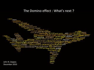 The Domino effect : What’s next ? John N. Zeppos December 2010 
