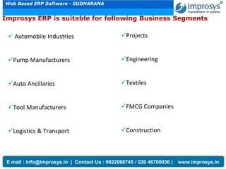 Improsys-ERP Features | PDF