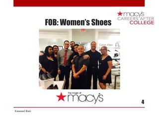 FOB: Women’s Shoes
Emanuel Ruiz
4
 