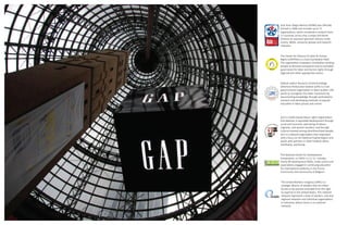 Asia Floor Wage Alliance (AFWA) was officially
formed in 2006 and includes up to 71
organizations, which constitute a network from
17 countries across Asia, Europe and North
America to represent garment industry trade
unions, NGOs, consumer groups and research
institutes.
The Center for Alliance of Labor & Human
Rights (CENTRAL) is a local Cambodian NGO.
The organization empowers Cambodian working
people to demand transparent and accountable
governance for labor and human rights through
legal aid and other appropriate means.
Sedane Labour Resource Centre/Lembaga
Informasi Perburuhan Sedane (LIPS) is a non
governmental organization in labor studies. LIPS
works to strengthen the labor movement by
documenting knowledge through participatory
research and developing methods of popular
education in labor groups and unions.
SLD is a Delhi-based labour rights organisation,
that believes in equitable development through
social and economic well-being of labour,
migrants, and women workers; and through
cultural renewal among disenfranchised people.
SLD is a national organisation that originated
with a focus on the National Capital Region and
works with partners in Uttar Pradesh, Bihar,
Jharkhand, and Kerala.
The National Centre for Development
Cooperation, or CNCD-11.11.11, includes
nearly 80 development NGOs, trade unions and
associations engaged in continuing education
for international solidarity in the French
Community and Community of Belgium.
The United Workers Congress (UWC) is a
strategic alliance of workers that are either
by law or by practice excluded from the right
to organize in the United States. This national
network represents a base of workers, and also
regional networks and individual organizations
in industries where there is no national
network.
2 3
 