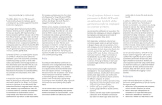 42 43
have received during the notice period.
The UDC is distinct from the FDC because it
fundamentally safeguards employees against
unemployment by providing supported transition
to alternate employment.
According to Better Factories Cambodia (BFC),
however, factories persist in using FDCs beyond
the two-year duration. BFC reported a drop in
factory compliance with the two-year rule on FDCs
from 76% of factories surveyed in 2011 to 67% of
factories surveyed in 2013-2014. Since 2011, BFC
has also consistently found that nearly one third
of all factories in each survey period used FDCs to
avoid paying maternity and seniority benefits (BFC
2014). Employers also use threats of nonrenewal
of such agreements to pressure workers into non-
voluntary overtime (CCHR 2014).
Cambodian workers have challenged the abusive
use of FDCs in collective disputes before the
Arbitration Council. The Council has consistently
ruled that according to article 67 of the 1997
Labour Law, factories cannot engage workers on
FDCs beyond two years and that if they do, such
workers are entitled to the same benefits and
protections as workers on UDCs. The Garment
Manufacturers Association in Cambodia (GMAC)
has contested this interpretation of the 1997
Labour Law.
In response to inquiries from Human Rights
Watch in 2014, Gap did not provide any specific
information about the use of FDCs in its supplier
factories in Cambodia; or how the brand’s 700
performance indicators integrated these in factory
audits. However, Gap confirmed that “FDCs are
a common practice in Cambodia” and reiterated
its commitment to the Arbitration Council’s
ruling limiting use of short-term contracts. This
statement from Gap refuses to take responsibility
for company purchasing practices that create
a fertile ground for the proliferation of FDCs.
Instead, Gap shifts responsibility to suppliers
without attending to the needs of workers
engaged in producing Gap products.
Workers unions, however, consistently cited
short-term duration of contracts as a significant
workplace challenge. According to a case study
done by HRW in a small subcontractor factory
in Cambodia that produces garments for Gap,
frequent rights violations were associated with
short-duration contracts including absence of
benefits received by long-term workers. Workers
reported working for more than two years
but always on short-term contracts that were
repeatedly renewed. The management would
issue new identity cards with a new start date
for each term. Workers from this factory also
reported a hostility of the management towards
union activities (Kashyap 2015).
India
According to India’s National Commission on
Enterprises in the Unorganized Sector (NCEUS),
within the garment industry, hiring workers
on a regular contract is on decline while short-
term and irregular contracts are emerging as
the basis of most new recruitment in the sector.
These employment trends have led NCEUS
to characterize garment workers as “informal
workers in the formal sector,” appropriately
accounting for home-based work, daily wage work
and contractual labour. (Pratap 2015; Sridhar
2014).
Use of contract labour is most pervasive in Delhi-
NCR with an estimated 60-80% of the garment
workforce employed as contract workers. Casual
and contract workers lack job security, social
Use of contract labour is most
pervasive in Delhi-NCR with
an estimated 60-80% of the
garment workforce employed
as contract workers.
security benefits and freedom of association. This
facilitates the sidestepping of statutory obligations
by employers and creates a constant state of
insecurity for workers (Chan 2013).
Both large labour contractors and small sub
contractors supply workers to garment factories
in Gurgaon. Casual and contract workers, hired
with ambiguous terms of employment, most often
cannot produce contract documents. Absent clear
contracts, workers face significant challenges
seeking relief in cases of abuse. Interviews with
trade union leadres in the garment industry in
the NCR further revealed that the practice of
making workers sign on blank sheets during hiring
is common. These signed sheets are later used
to establish legal conditions that justify illegal
termination.
All four factories producing for Gap that were
investigated for this study employed a non-
standard workforce, including short-term contract
workers, daily wage workers and workers who
work on piece-rate. Conditions of work varied for
the different categories of workers:
•	 Contract and casual workers reported working
longer hours and receiving fewer leaves when
compared to permanent workers;
•	 Contract and casual workers reported
receiving single rather than double overtime
payment;
•	 Contract and daily wage workers reported that
a deduction of the Provident Fund amount
was taken from their wages while piece-rate
workers did not receive this social security
benefit.
In addition to differential treatment, contract
workers also reported loss of seniority and
barriers to unionization as a common issue during
renewal of contracts. For instance, the Manesar
unit of Tets N Rai (Sector 4, Plot 42) produces
only for Gap. With a total of 700 workers in 16
production lines, almost all of these workers are
contracted from Balaji Enterprises, a contractor
operating from Gurgaon. Balaji ensures that no
worker is employed for a continuous period of
five years to avoid payment of gratuity. Instead
contracts are terminated upon reaching four years
and then renewed, making workers rejoin with a
new start date. Loss of seniority impacts workers’
right to receive social security benefits.
Use of subcontracted labour at Tets N Rai also
impacts workers’ engagement with unions as
a platform for negotiation by leaving workers
vulnerable to termination for exercising their
right to freedom of association. Workers and
union organizers report that Balaji and Tets N Rai
use short-term contracts to undermine freedom
of association. By hiring workers on short-term
contracts, Balaji and Tets N Rai can easily fire
workers in retaliation for engaging in union
activities.
Indonesia
Under Indonesia’s Manpower Act, 2003, non-
permanent work agreements can only be used for
four types of work:
•	 Work that is to be performed and completed
at once or that is temporary by nature;
•	 Work in which the estimated time for
completion is no longer than three years;
•	 Work that is dependent or seasonal; or
•	 Work that is related to a new product, new
 