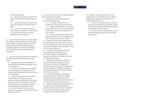8 9
traceability provisions.
1.2.4. Specific provisions that address the
special vulnerability of migrant workers in
GVCs.
1.2.5. Specific provisions that address the
special vulnerability of women workers in
GVCs.
1.2.6. Limits on the use of temporary,
outsourced, self-employed, or other forms
of contract labor that limit employer
liability for worker protections.
2. Pursue a Recommendation on human rights
due diligence that takes into account and builds
upon existing due diligence provisions that are
evolving under the United Nations Guiding
Principles on Business and Human Rights and
the 2011 OECD Guidelines for Multinational
Enterprises.
3. Take the following complementary measures
to protect workers employed in global value
chains:
3.1. Recognize the right to living wage as a
human right and establish living wage criteria
and mechanisms.
3.2. Promote sector-based and transnational
collective bargaining and urge countries to
remove national legal barriers to these forms of
collective action.
3.3. Expand work towards the elimination
of forced labour, including promoting
ratification and implementation of the Forced
Labour Convention, 1930 (No. 29), Protocol
to the Forced Labour Convention 1930 and
accompanying Recommendation, 2014.
3.4. Continue programs to ensure social
protection, fair wages and health and safety at
every level of GVCs.
4. Convene research to inform ILO global supply
chain programming, including:
4.1. Research on adverse impacts of TNC
purchasing practices upon
4.1.1. Core labour standards for all
categories of workers across value chains.
4.1.2. Wages and benefits for all categories
of value chain workers. This research should
aim to satisfy basic needs of workers and
their families.
4.1.3. Access to fundamental rights to food,
housing, and education for all categories of
value chain workers and their families.
4.2. Research into the range of global actors
that may have leverage over GVCs including
investors, hedge funds, pension funds and GVC
networks that define industry standards such as
Free on Board (FOB) prices.
4.3.  Research into the types of technical
advice needed by OECD government
participants taking a multi-stakeholder
approach to address risks of adverse impacts
associated with products.
4.4. Research into mechanisms deployed
by authoritative actors within GVCs that
contribute to violations of fundamental
principles and rights at work, including but not
limited to attacks on freedom of association,
collective bargaining, forced overtime, wage
theft and forced labour.
4.5. Since women represent the greatest
majority of garment workers, the situation
of women should be urgently included in
monitoring programmes to assess the spectrum
of their clinical, social and personal risks.
4.6. Require an urgent, epidemiological study
into deaths and disabilities resulting from
conditions of work and life of garment workers.
This information should be made available
publicly and to international agencies.
5. Organize a Tripartite Conference on the
adverse impact of contracting and purchasing
practices upon migrant workers rights. This
conference should focus on:
5.1. Protection of migrant rights as conferred
under the UN International Convention on the
Protection of the Rights of all Migrant Workers
and Members of their Families.
5.2. The intersection of migrant rights and ILO
initiatives to promote Decent Work in Global
Supply Chains.
 