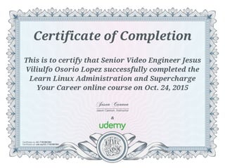Linux Certification Jesus V Osorio Lopez