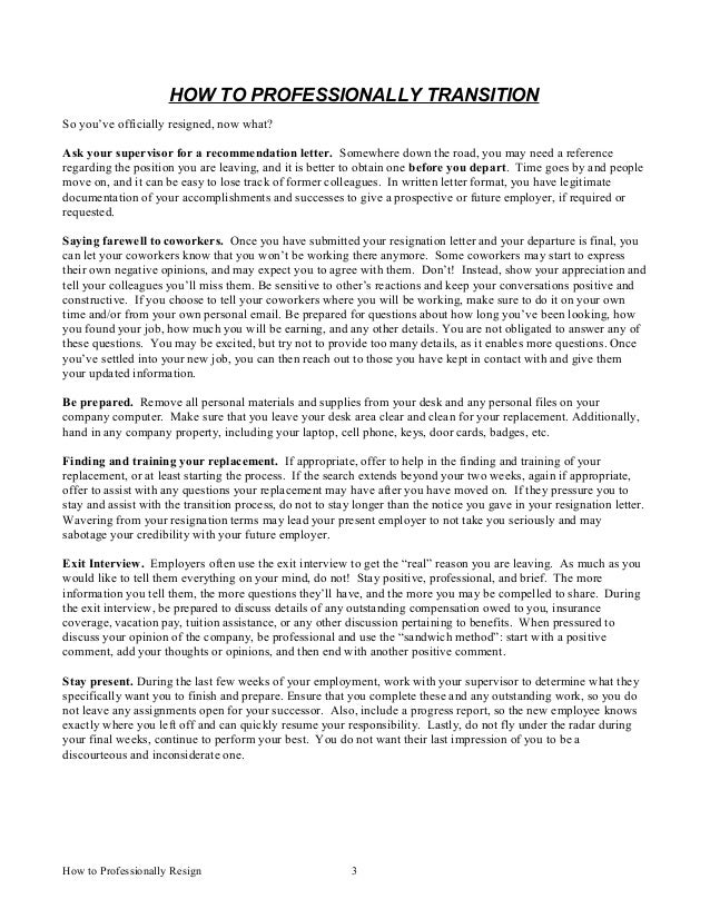 resignation guide how to resign professionally