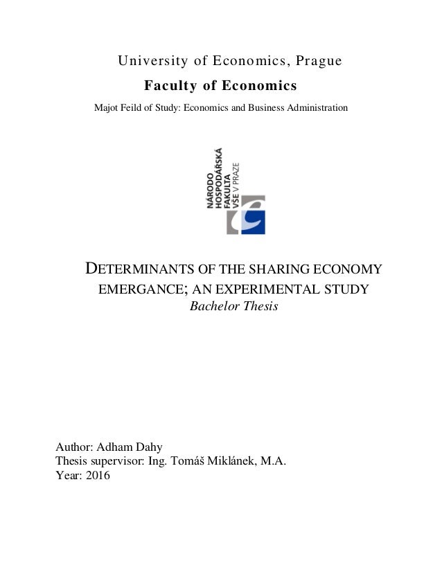 bachelor thesis example economics