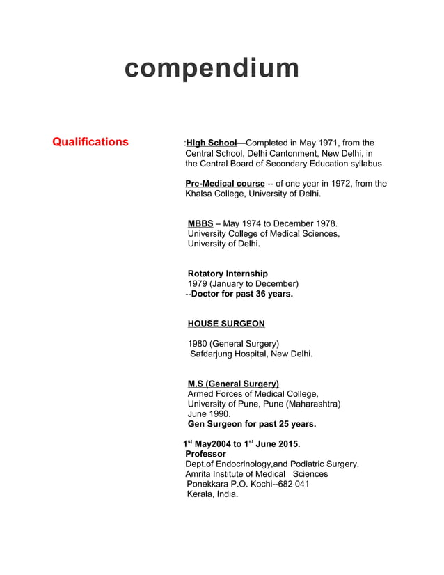 Compendium | PDF