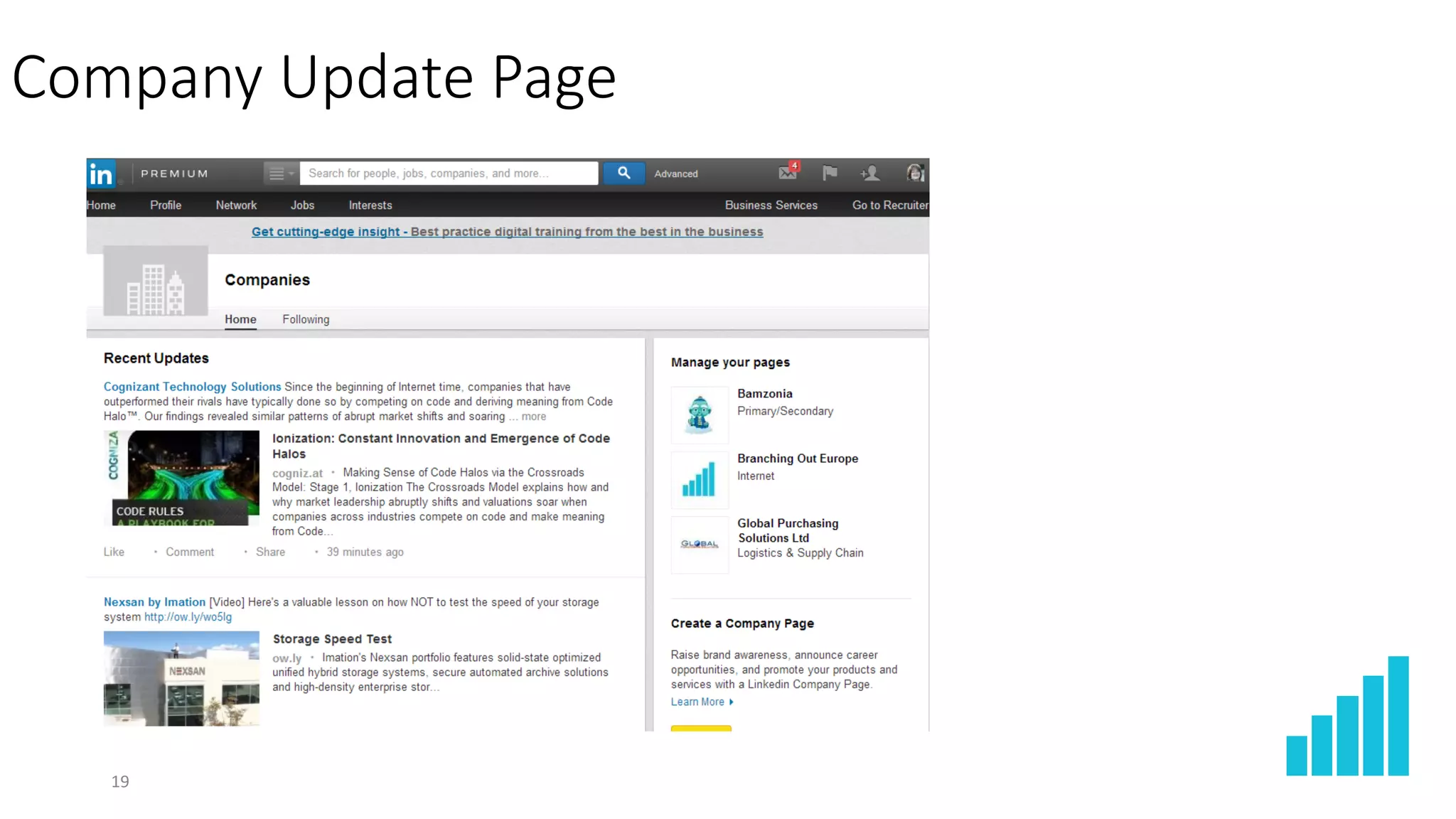 Company Update Page
19
 