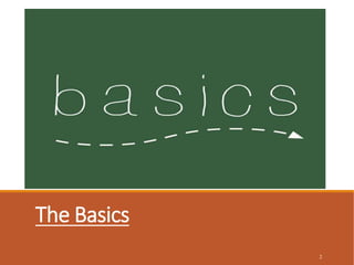 The Basics
2
 