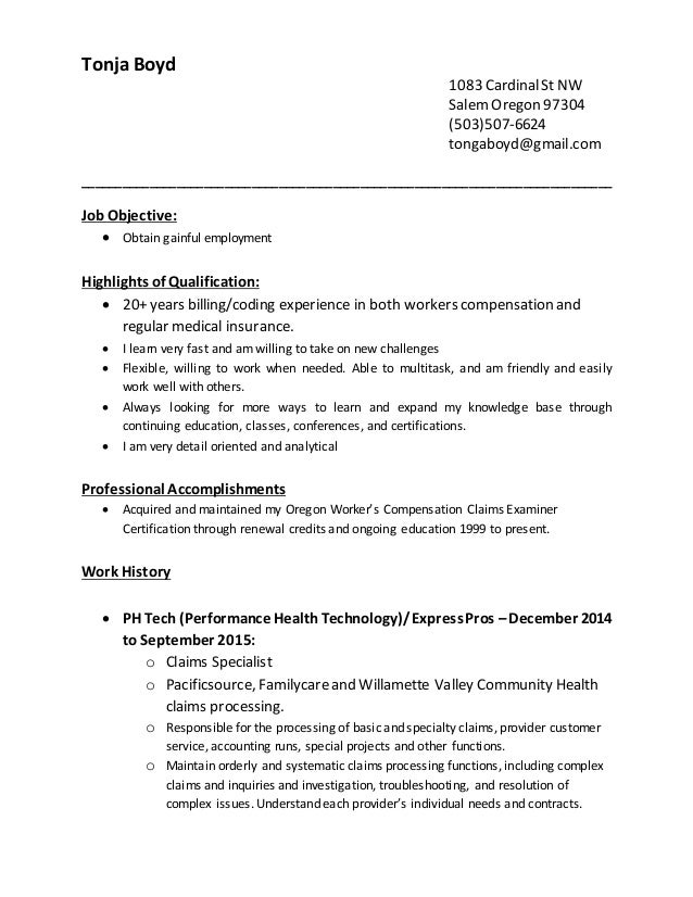 resume service salem oregon