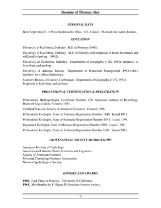 Berkeley Example Resumes T. Aley Resume 0315 | PDF