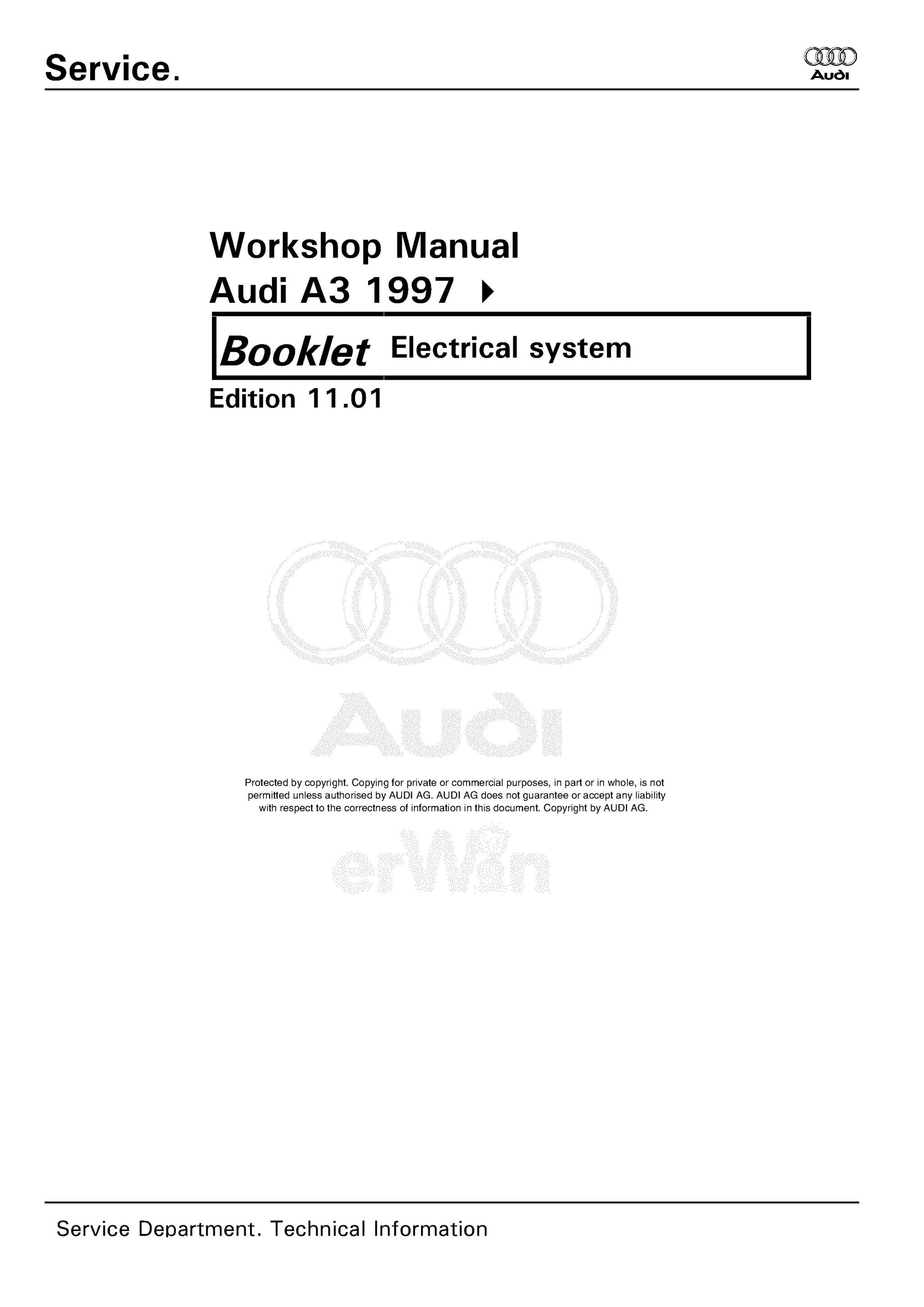 A3 electrical AUDI A3 1997 2000 1.8 20V 4ADR