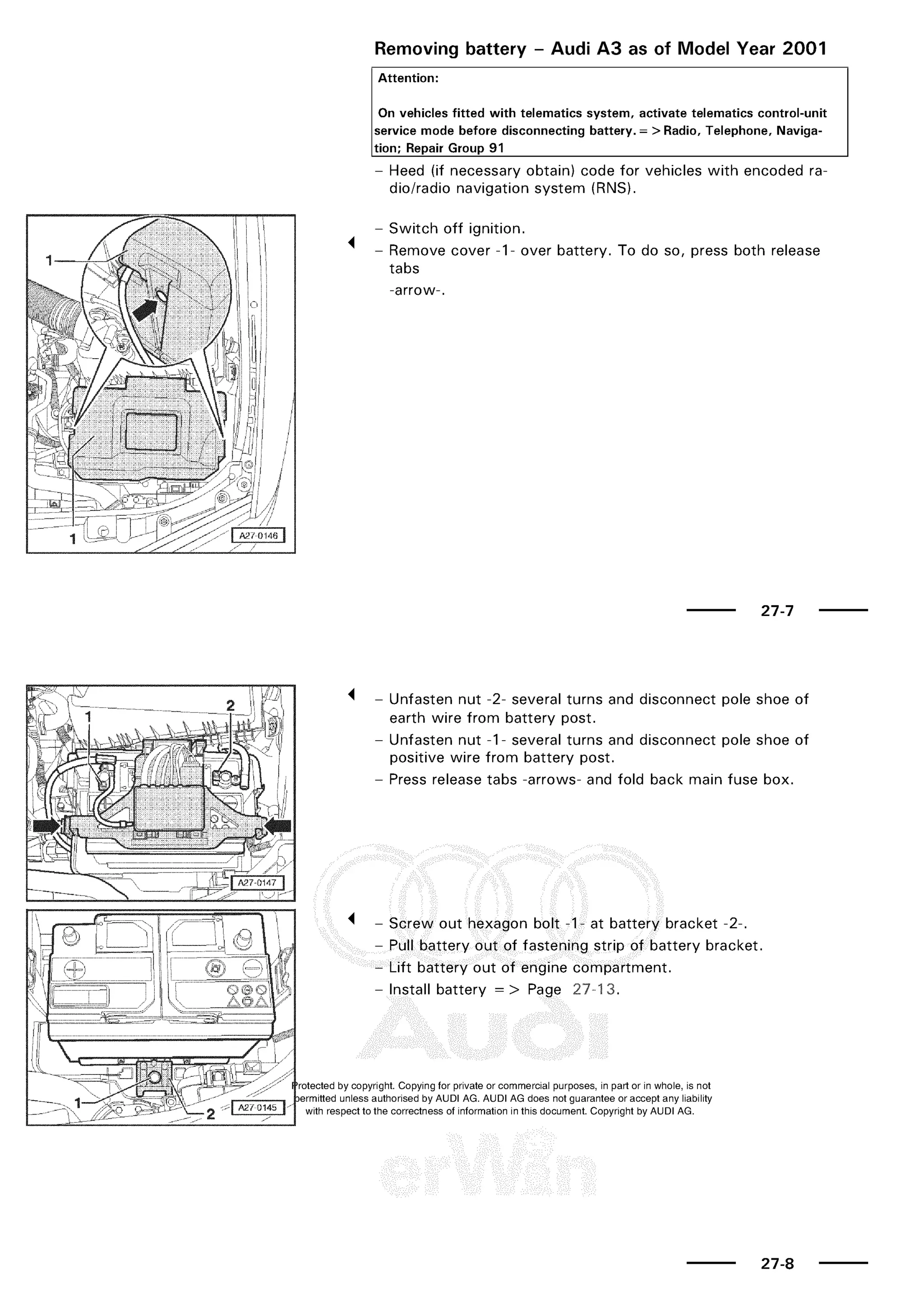 A3 electrical AUDI A3 1997 2000 1.8 20V 4ADR