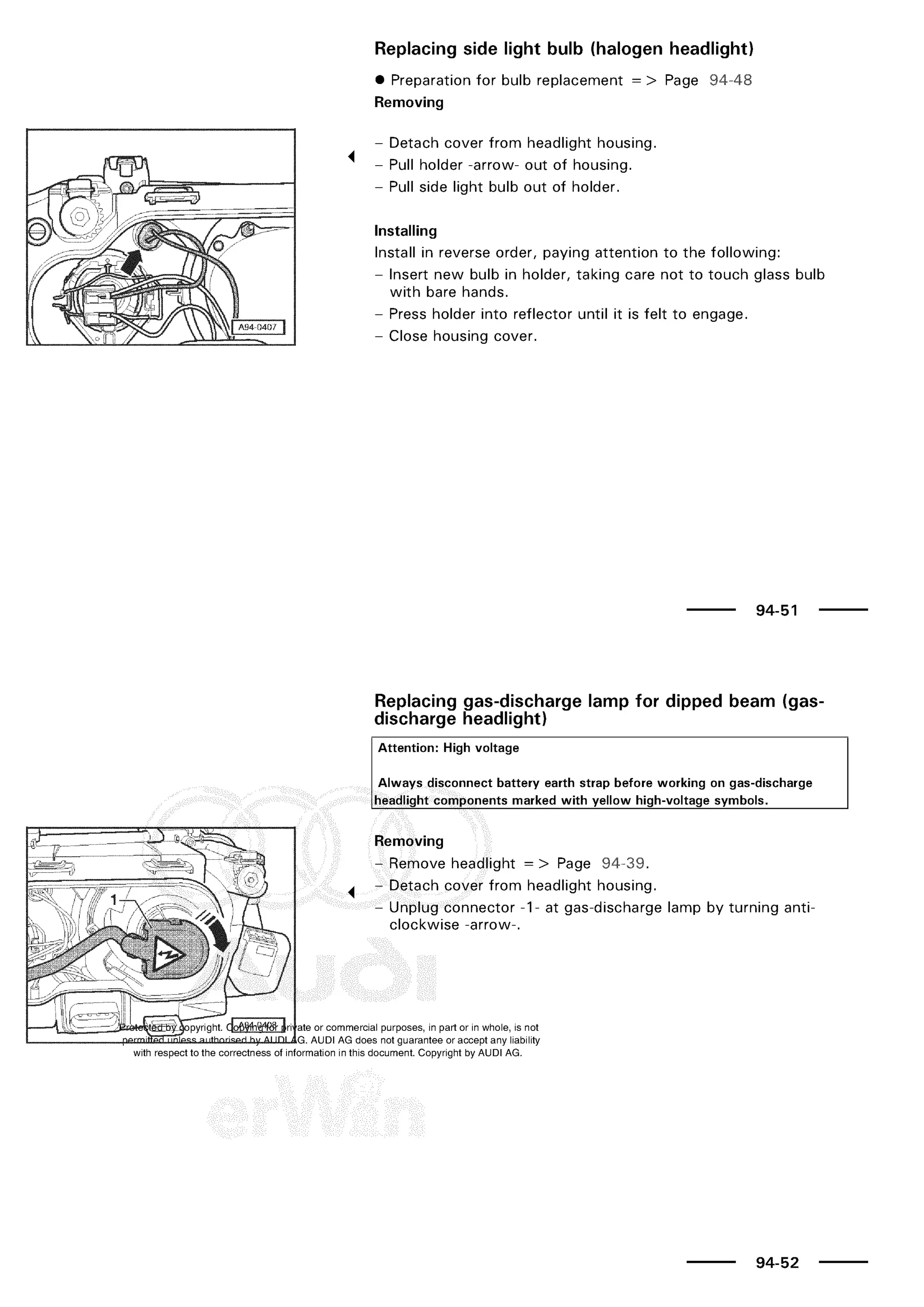 A3 electrical AUDI A3 1997 2000 1.8 20V 4ADR