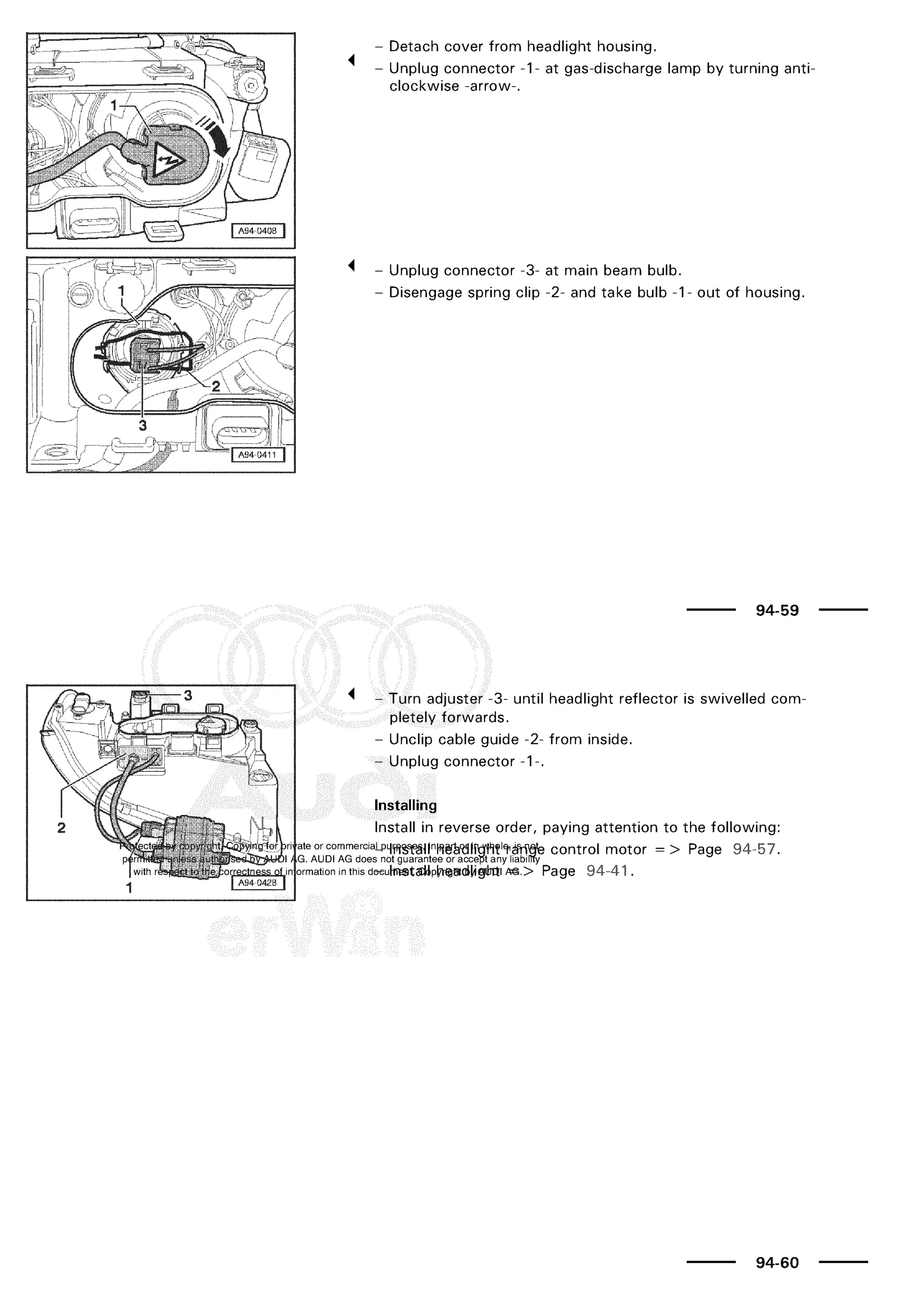 A3 electrical AUDI A3 1997 2000 1.8 20V 4ADR