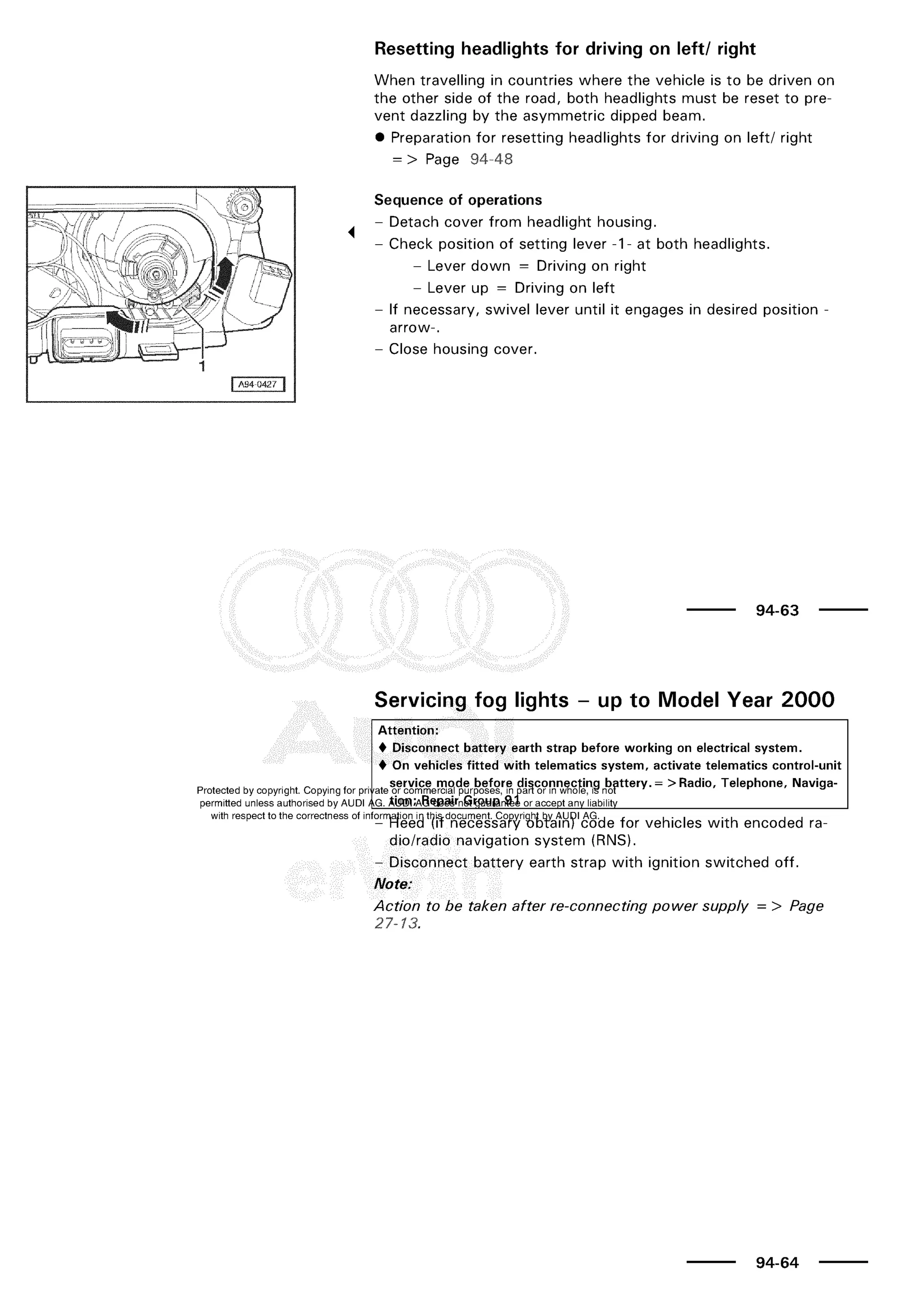 A3 electrical AUDI A3 1997 2000 1.8 20V 4ADR