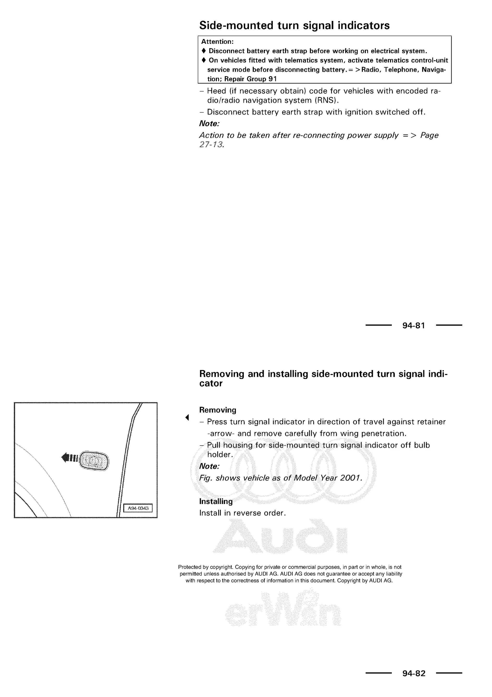 A3 electrical AUDI A3 1997 2000 1.8 20V 4ADR