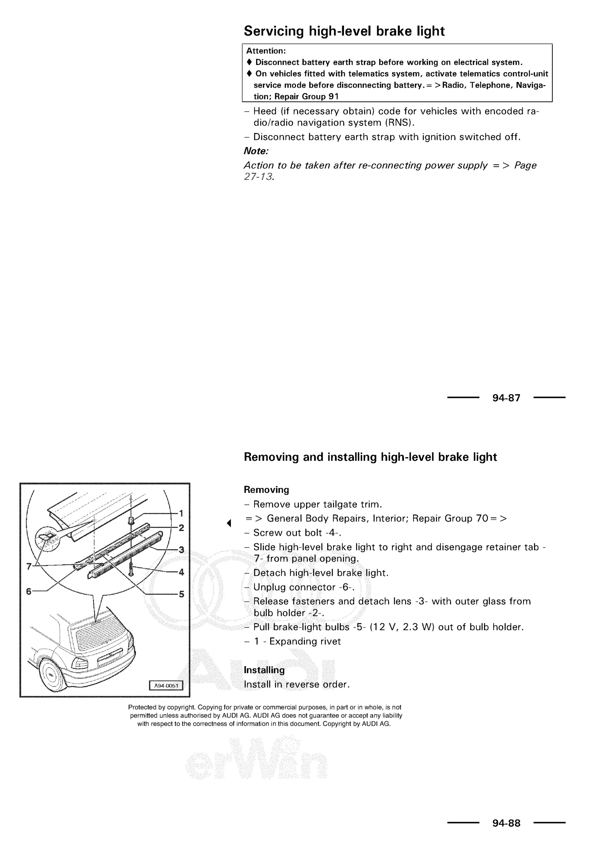 A3 electrical AUDI A3 1997 2000 1.8 20V 4ADR