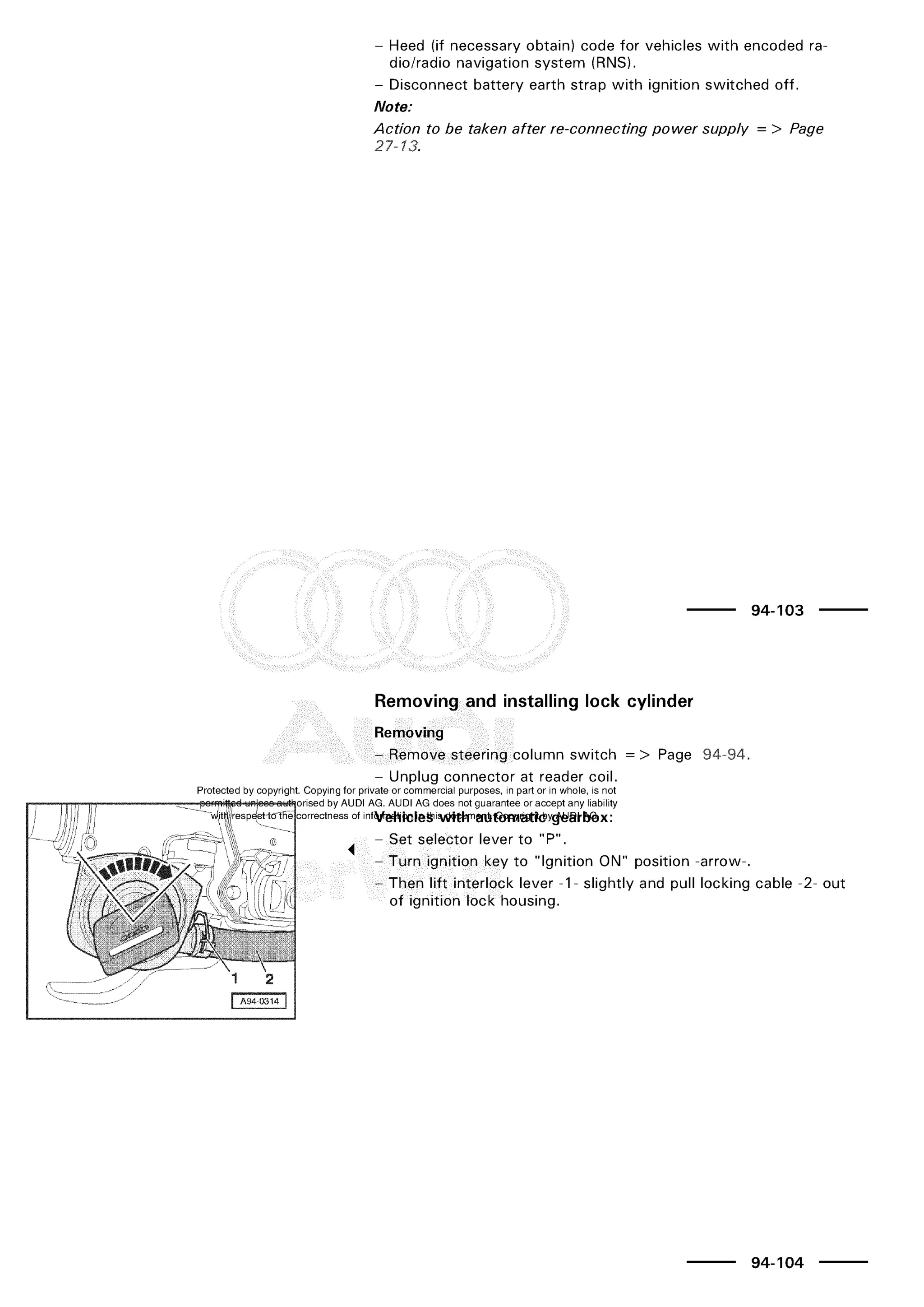 A3 electrical AUDI A3 1997 2000 1.8 20V 4ADR