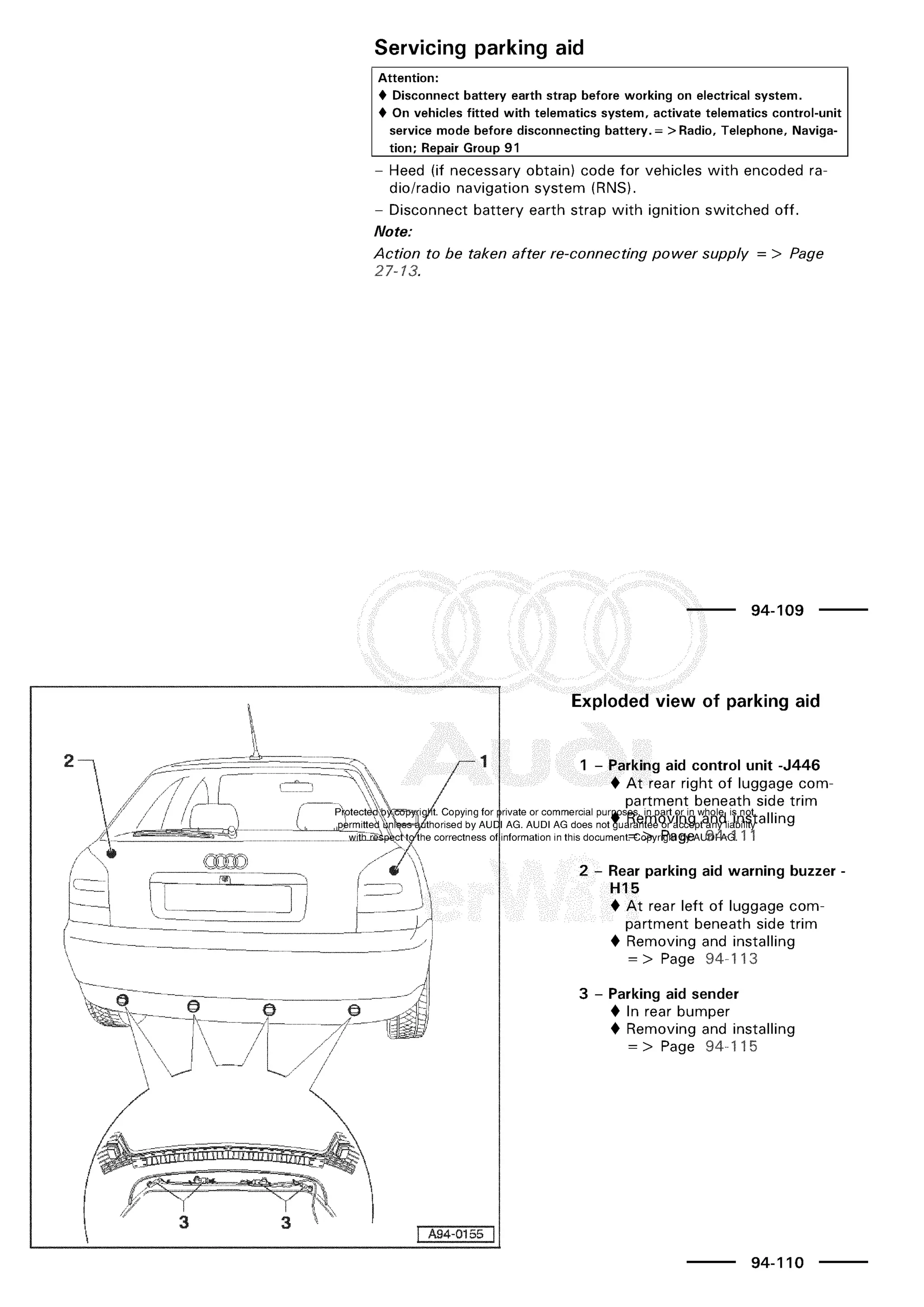 A3 electrical AUDI A3 1997 2000 1.8 20V 4ADR