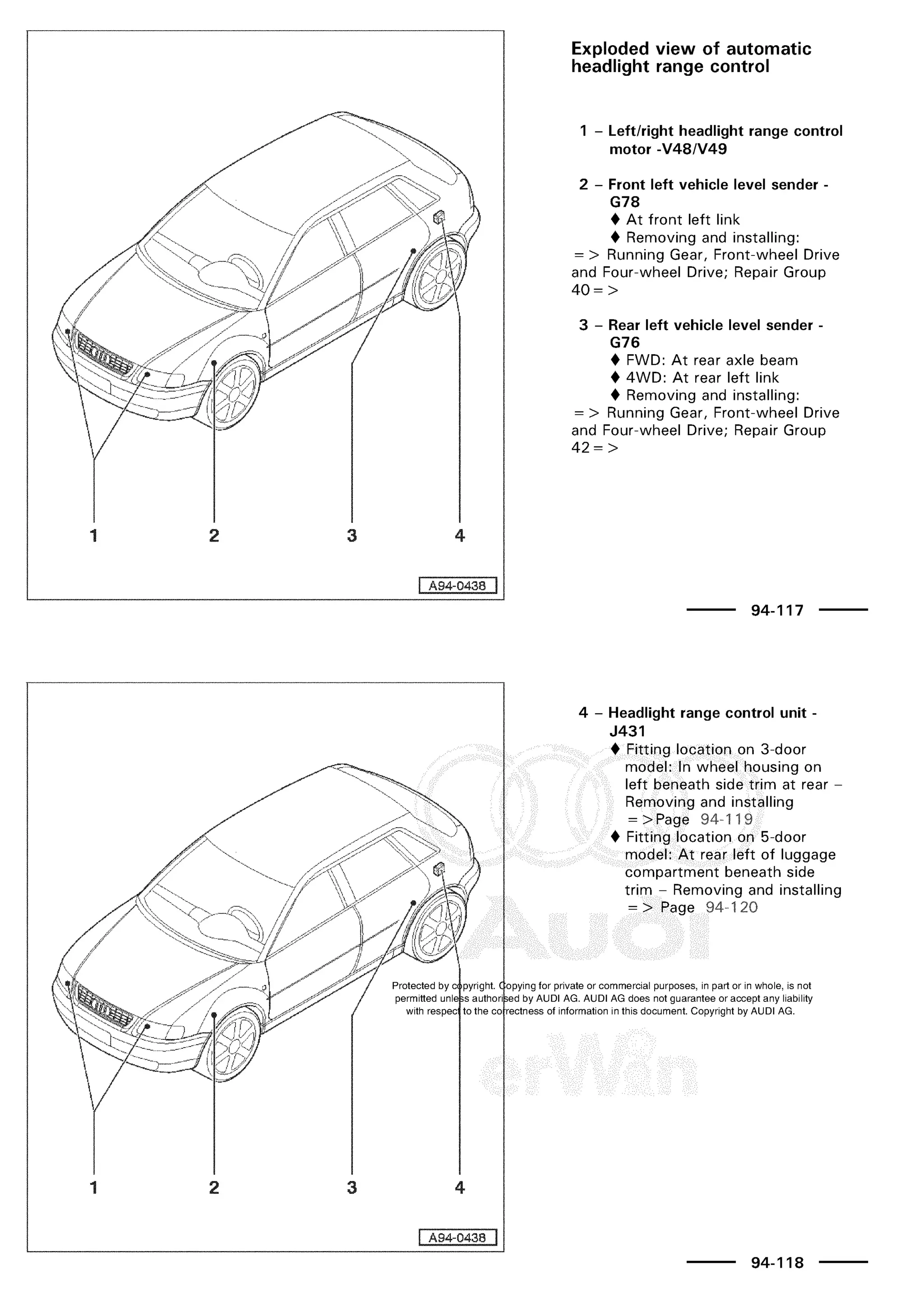 A3 electrical AUDI A3 1997 2000 1.8 20V 4ADR