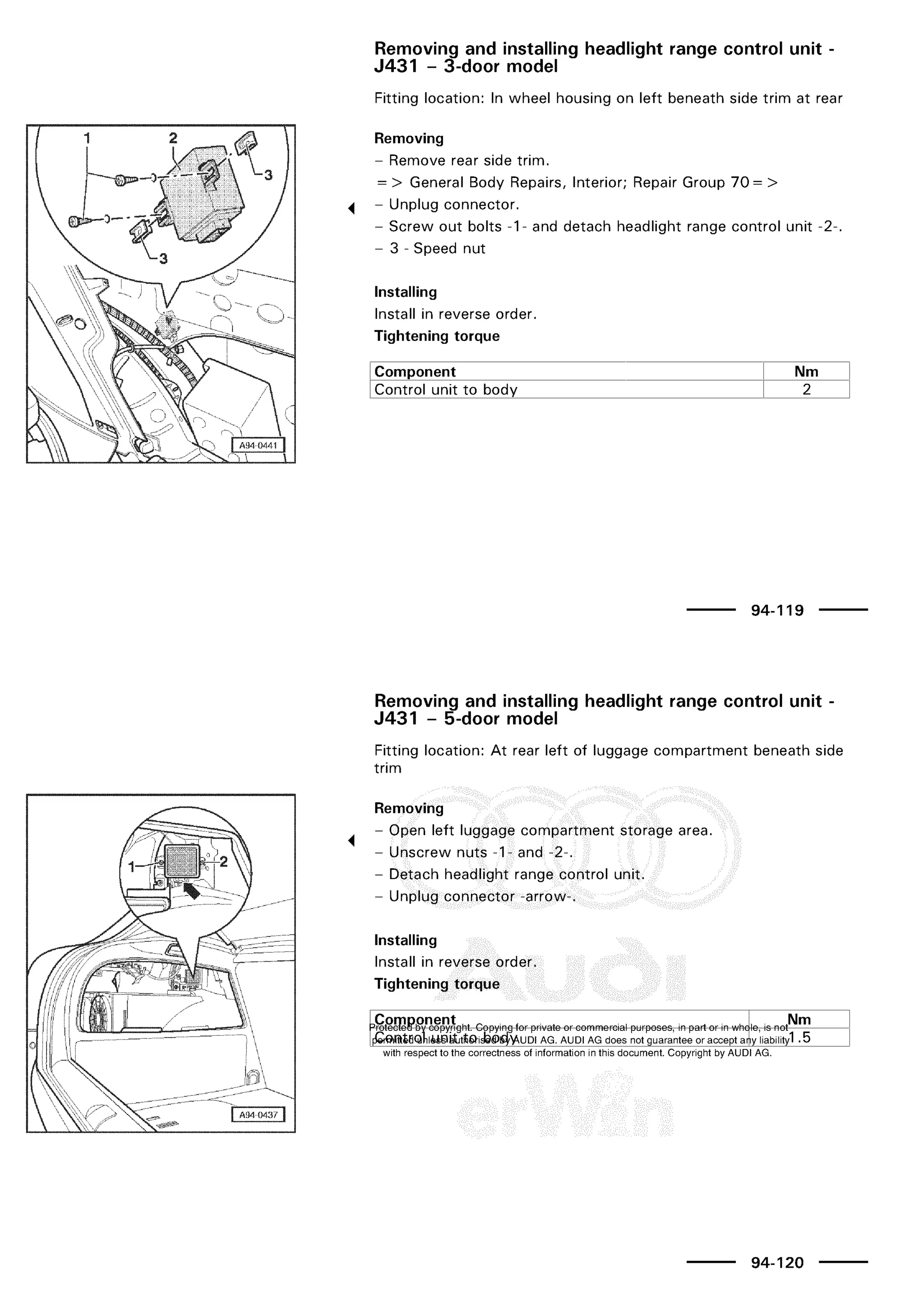 A3 electrical AUDI A3 1997 2000 1.8 20V 4ADR