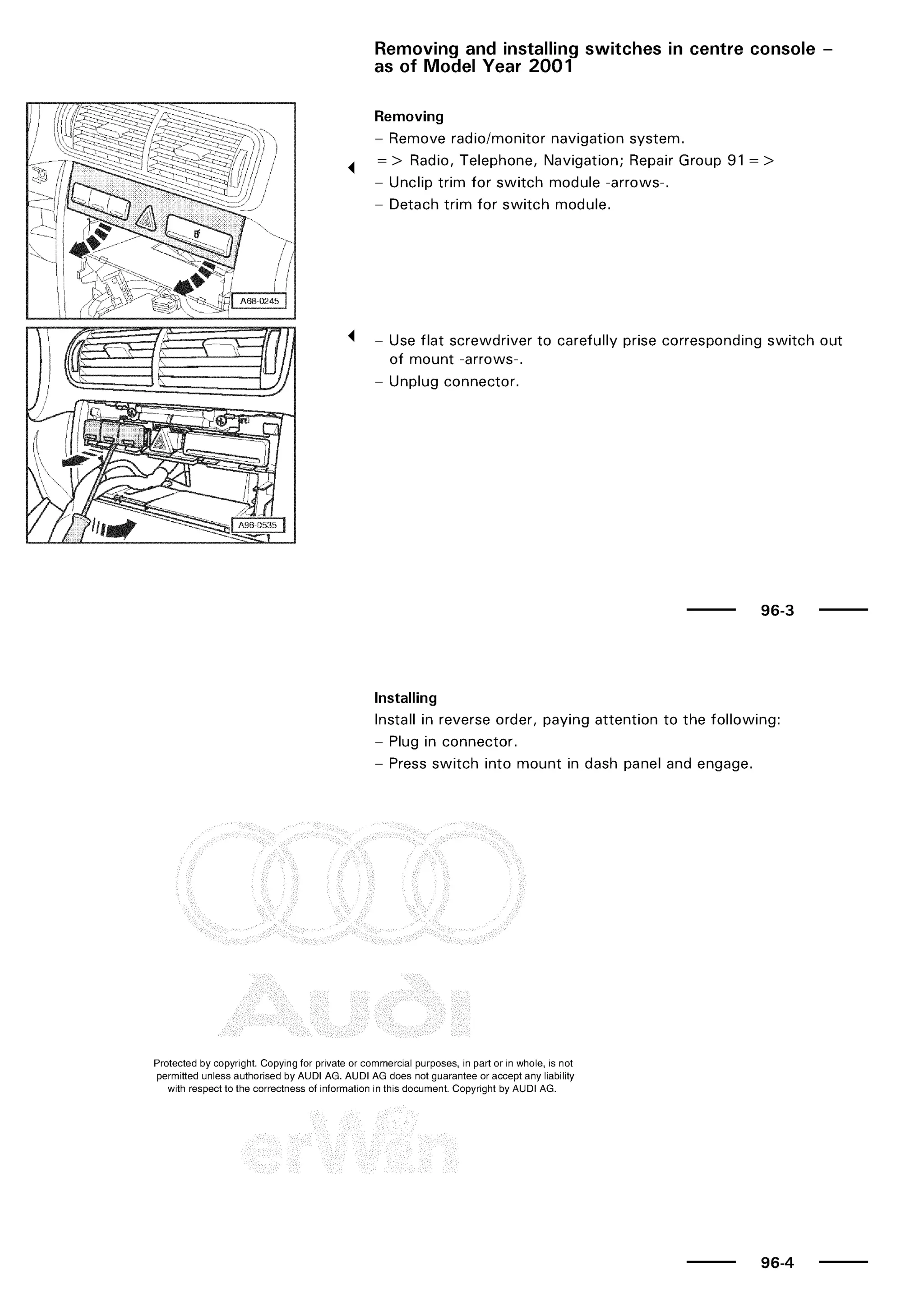 A3 electrical AUDI A3 1997 2000 1.8 20V 4ADR