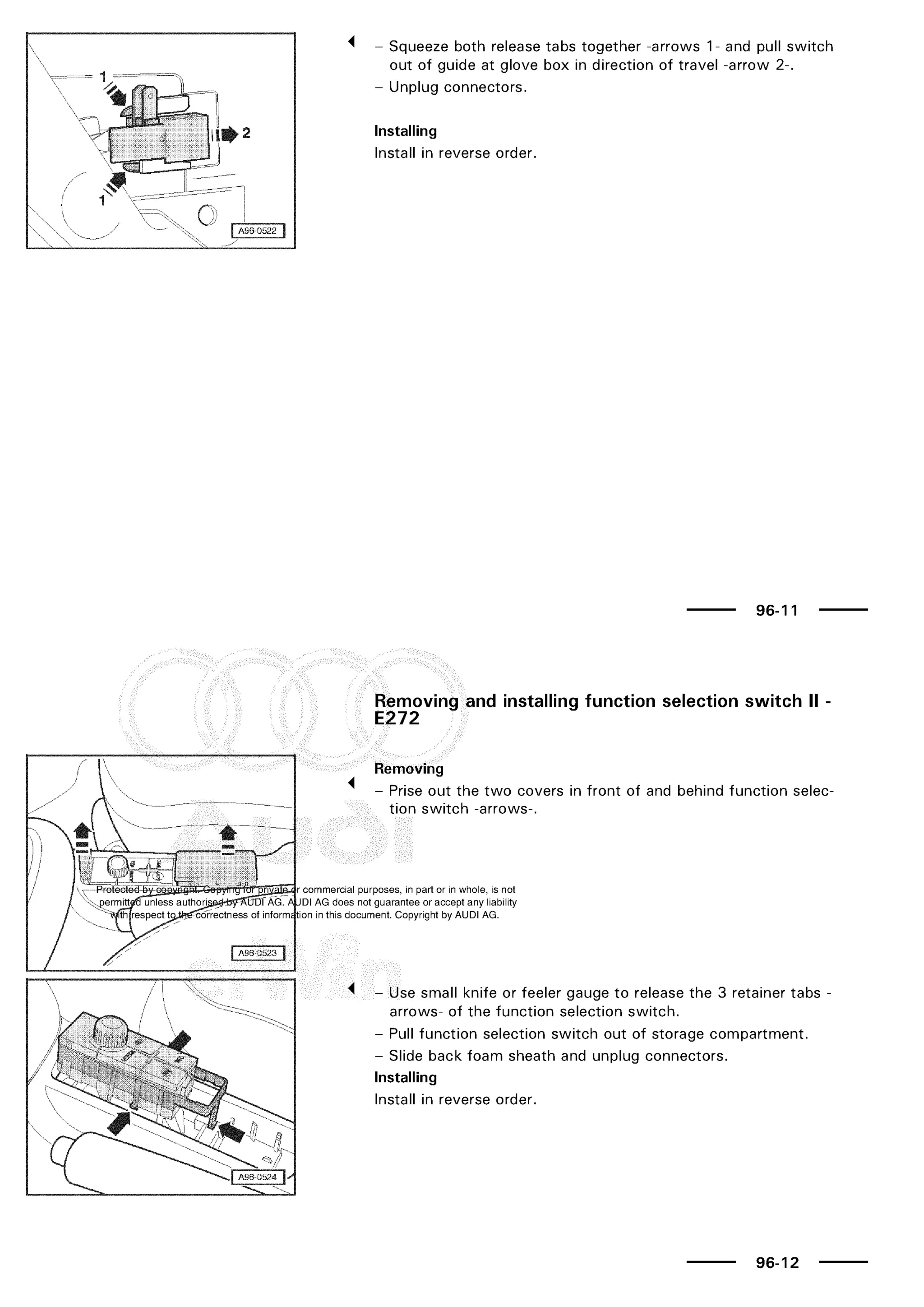 A3 electrical AUDI A3 1997 2000 1.8 20V 4ADR