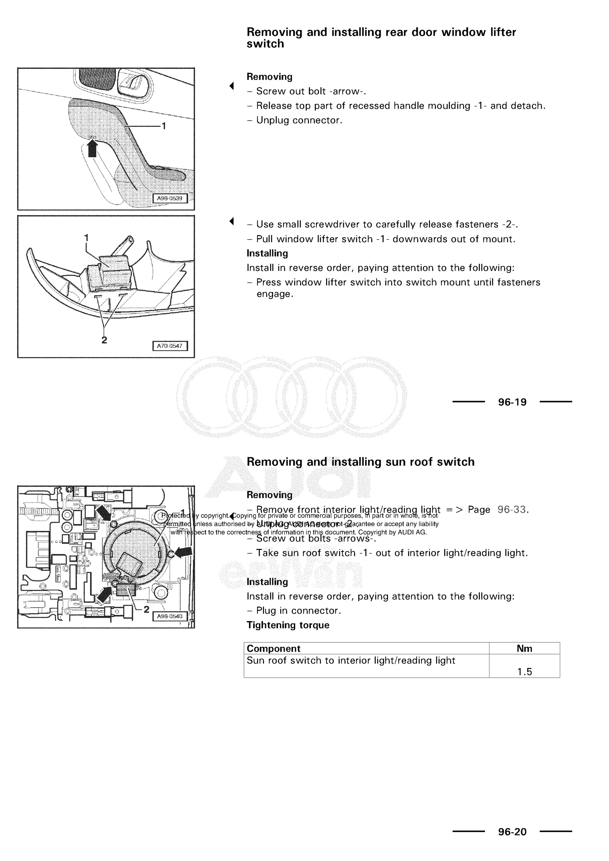 A3 electrical AUDI A3 1997 2000 1.8 20V 4ADR