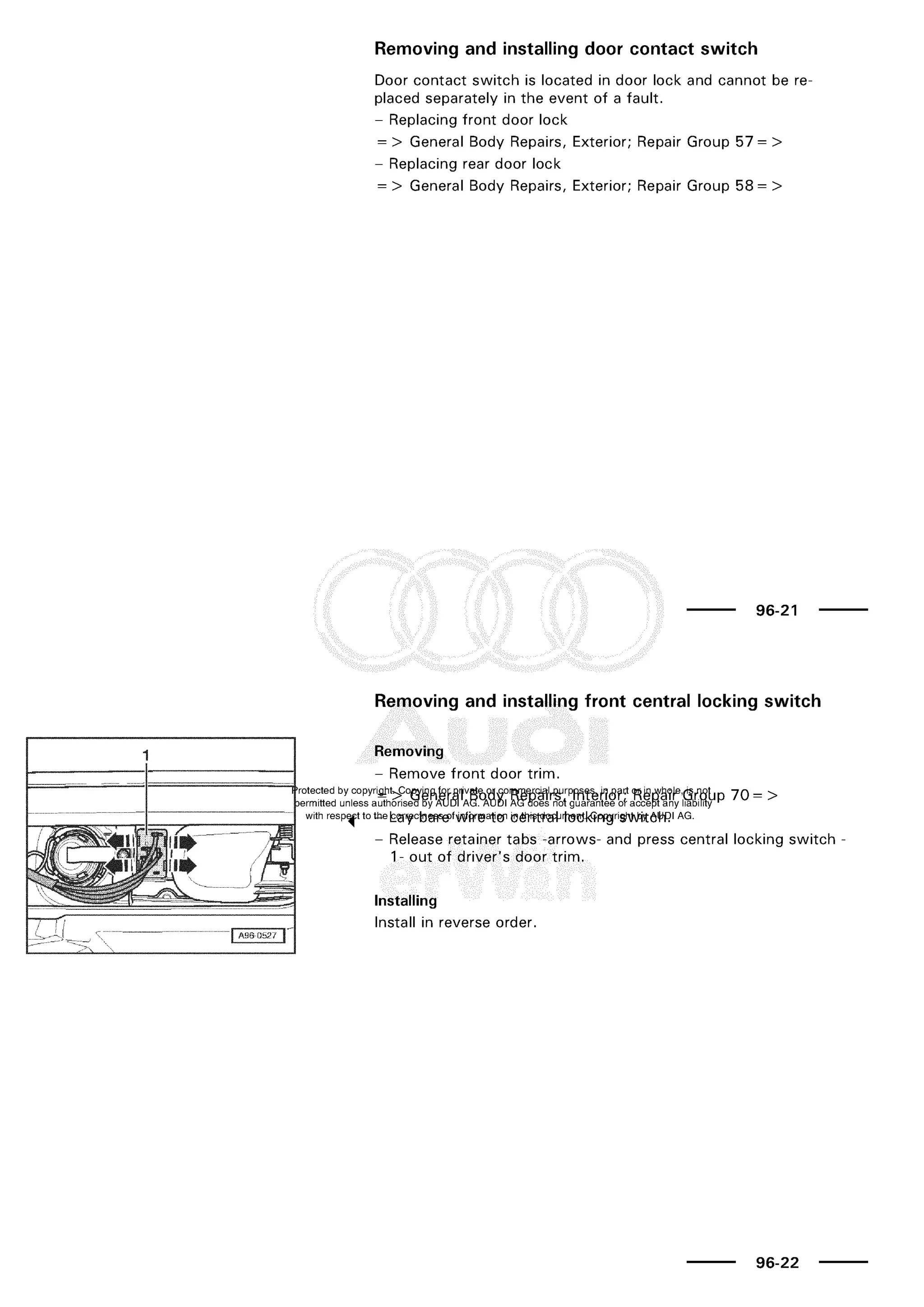 A3 electrical AUDI A3 1997 2000 1.8 20V 4ADR