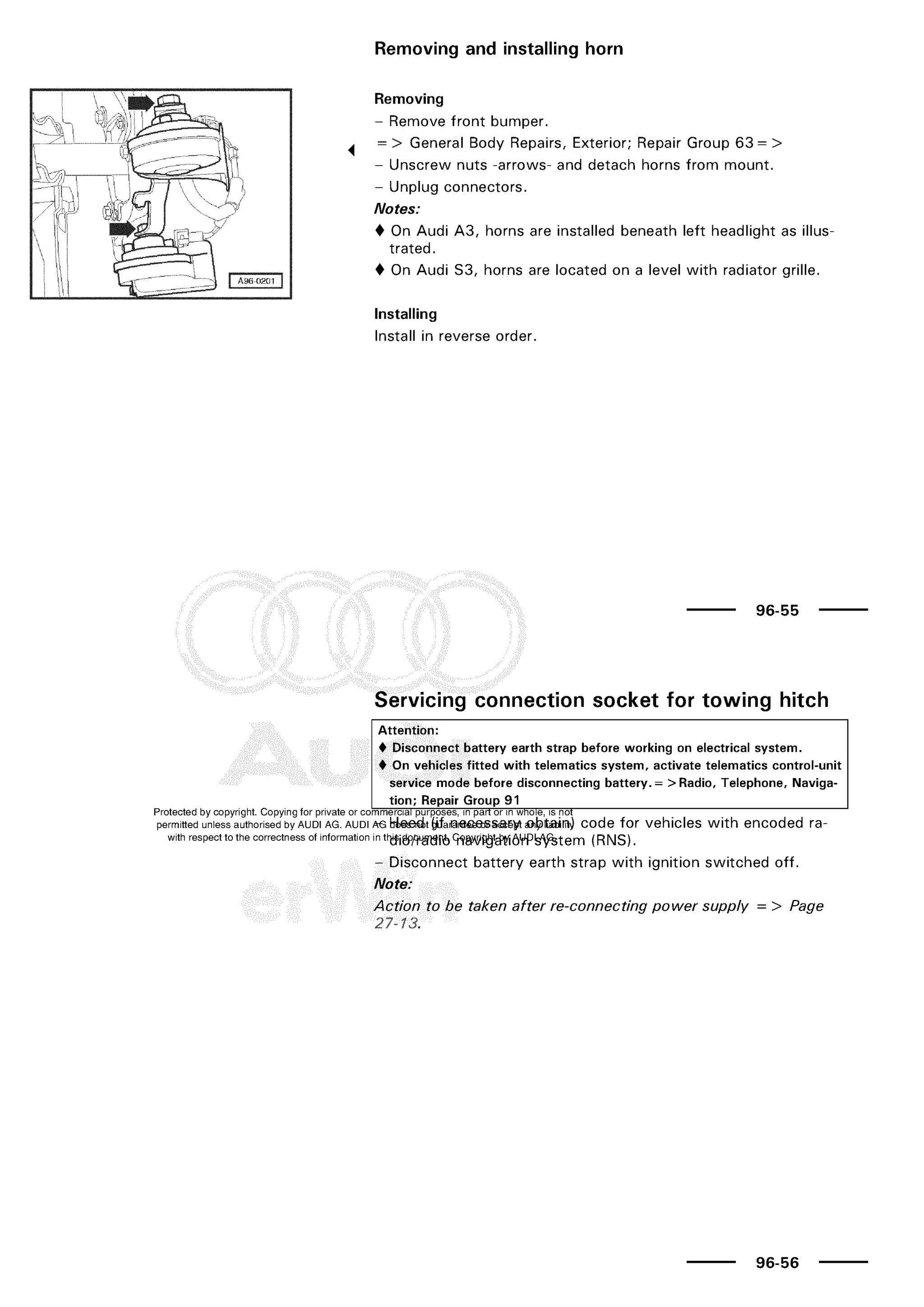 A3 electrical AUDI A3 1997 2000 1.8 20V 4ADR