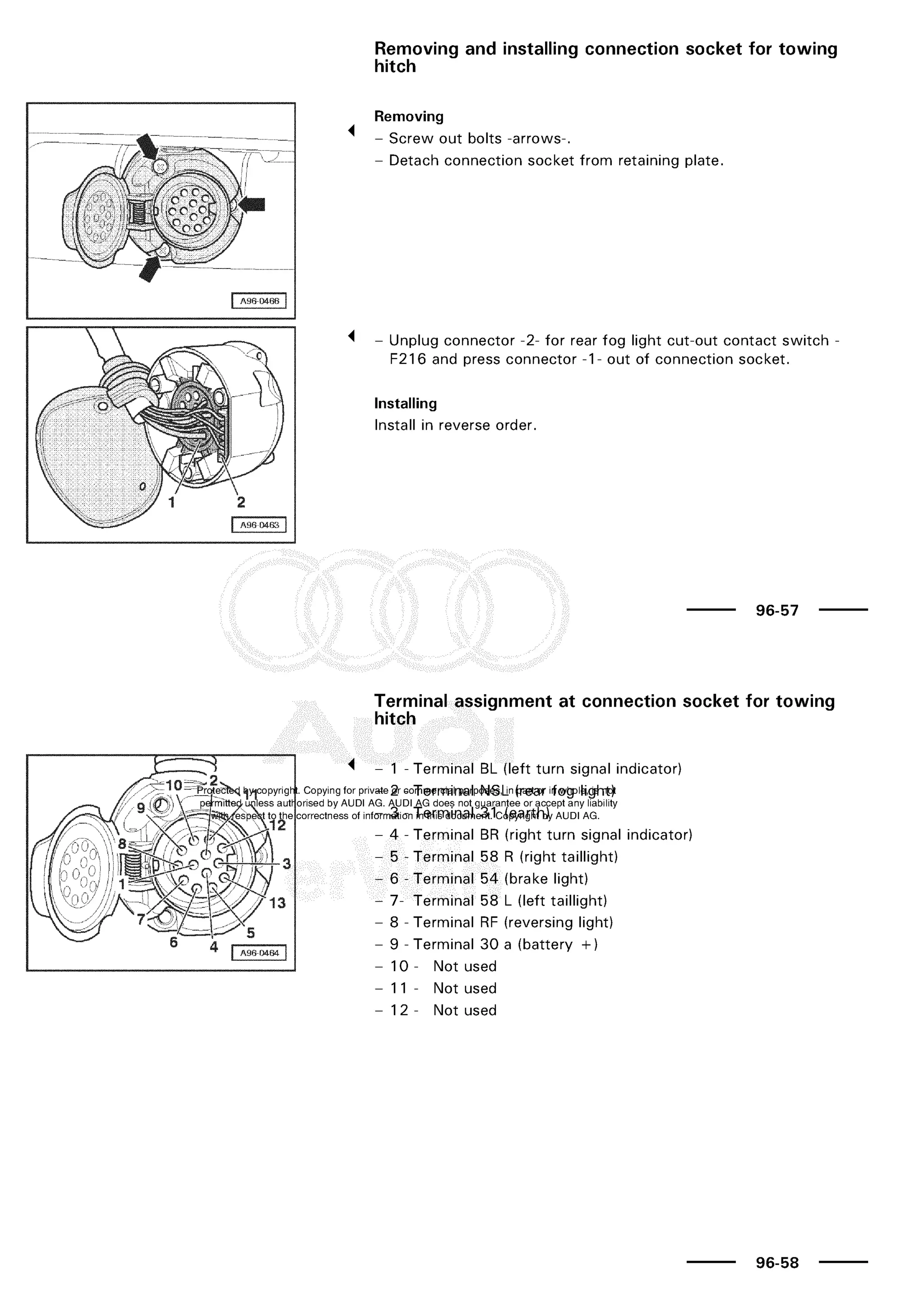 A3 electrical AUDI A3 1997 2000 1.8 20V 4ADR