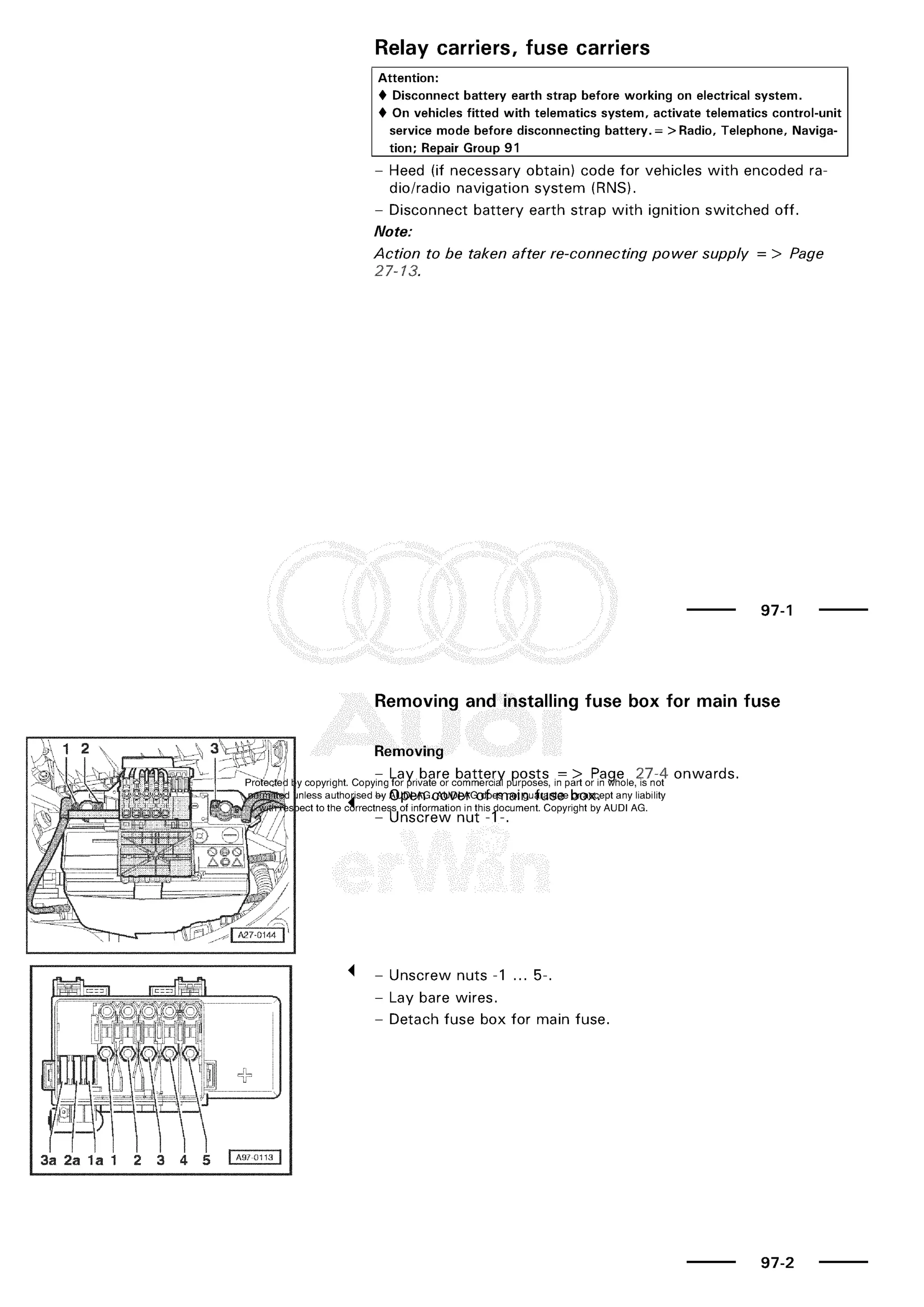 A3 electrical AUDI A3 1997 2000 1.8 20V 4ADR