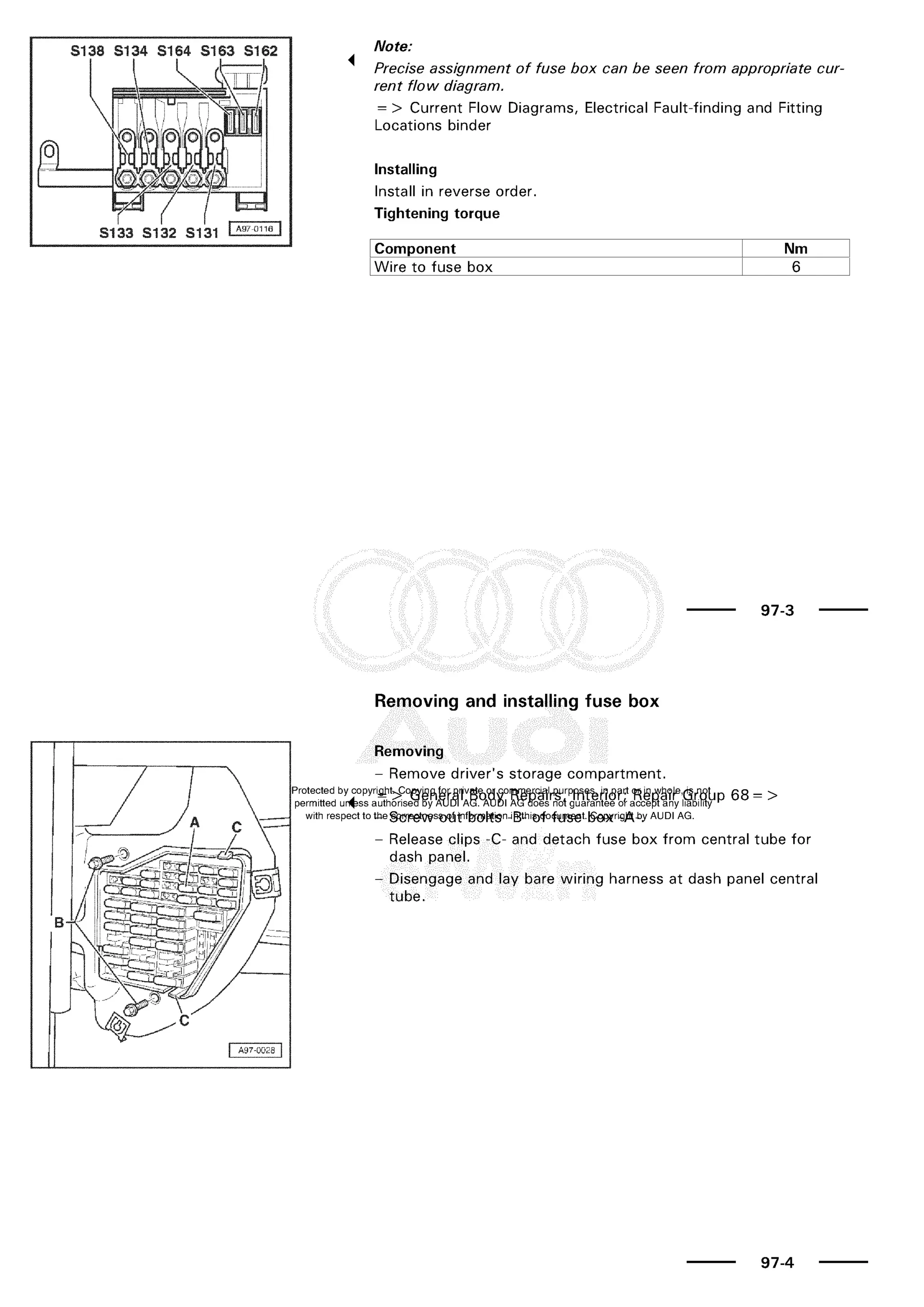 A3 electrical AUDI A3 1997 2000 1.8 20V 4ADR