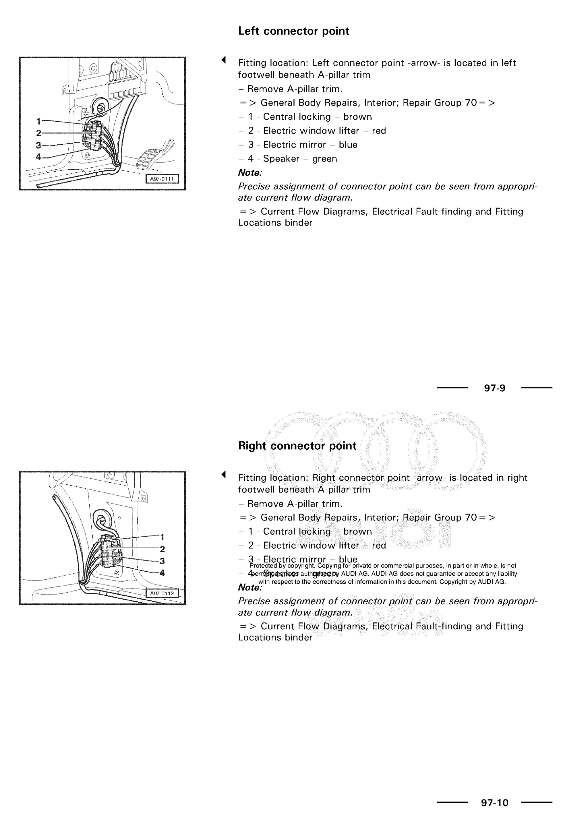 A3 electrical AUDI A3 1997 2000 1.8 20V 4ADR