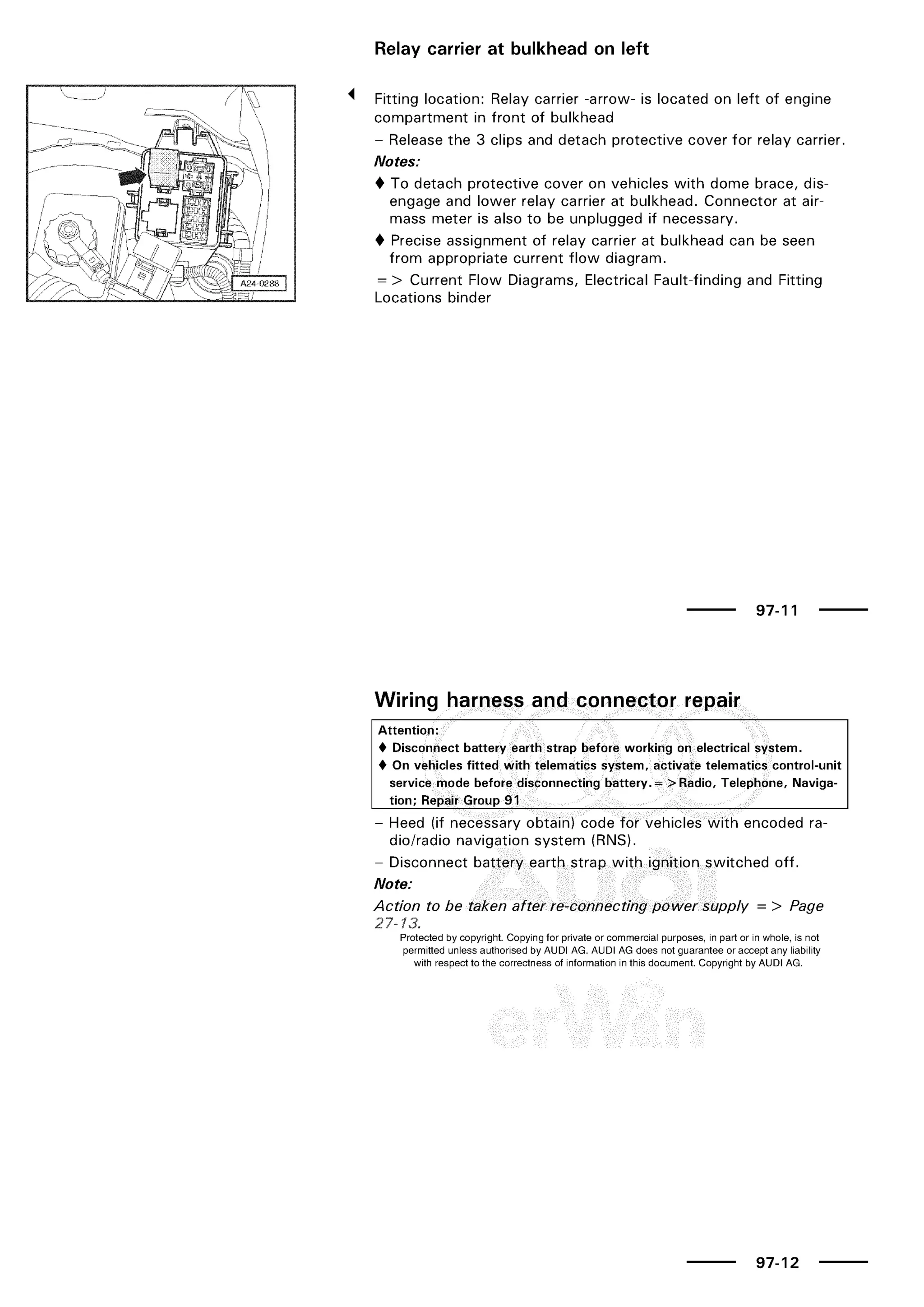 A3 electrical AUDI A3 1997 2000 1.8 20V 4ADR